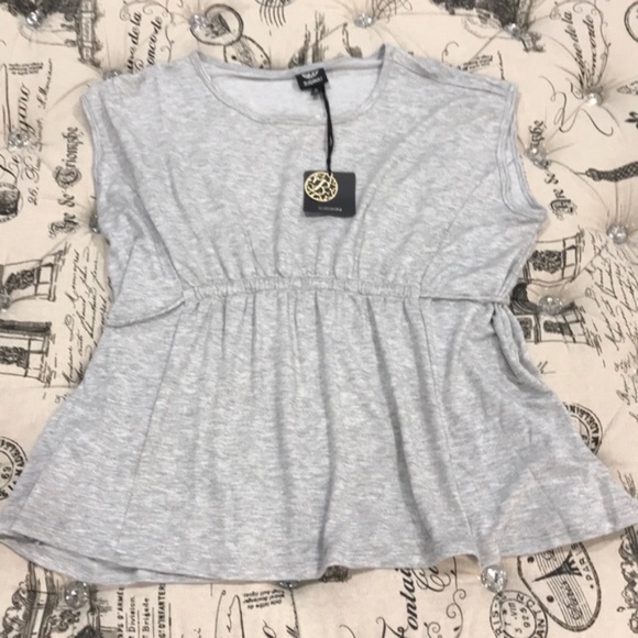 BOBEAU Cinched Waist French Terry Top - Picture 6 of 6